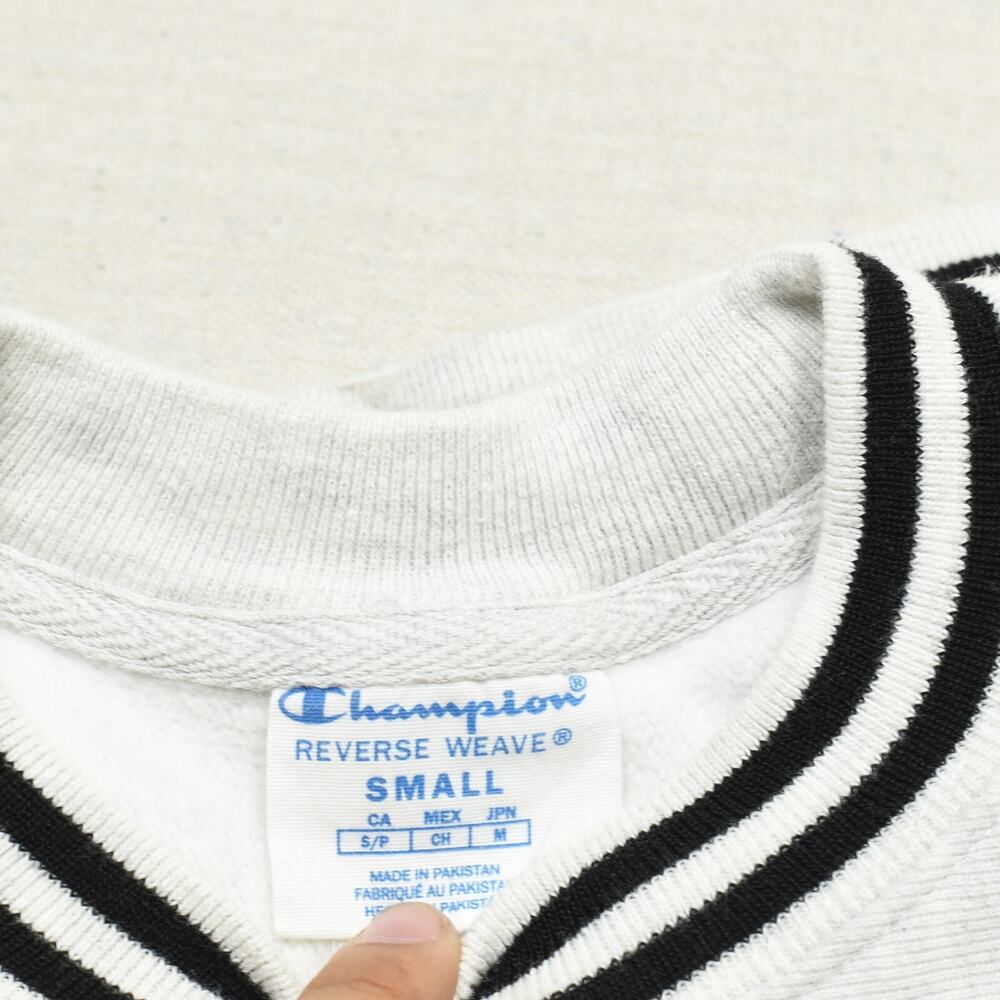 Champion Men Iowa Hawkeyes Pullover Sweater Cotton Gray Size S Stained Line - Picture 7 of 8